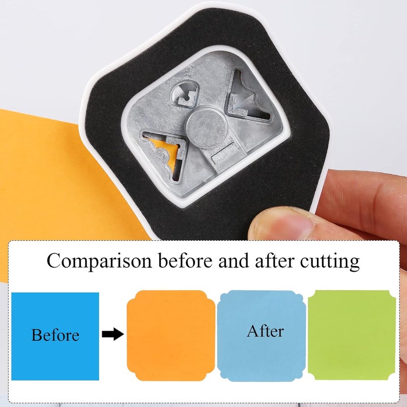 Looneng 3 Way Beauty Shape Corner Punch, 3 in 1 Corner Paper Punch for Paper Crafts, Laminate, Cardstock, Business Card, DIY Projects, Photo, Card Making and Scrapbooking - Image 3